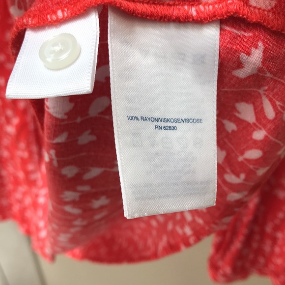 Lands End gathered button front blouse - Picture 5 of 7